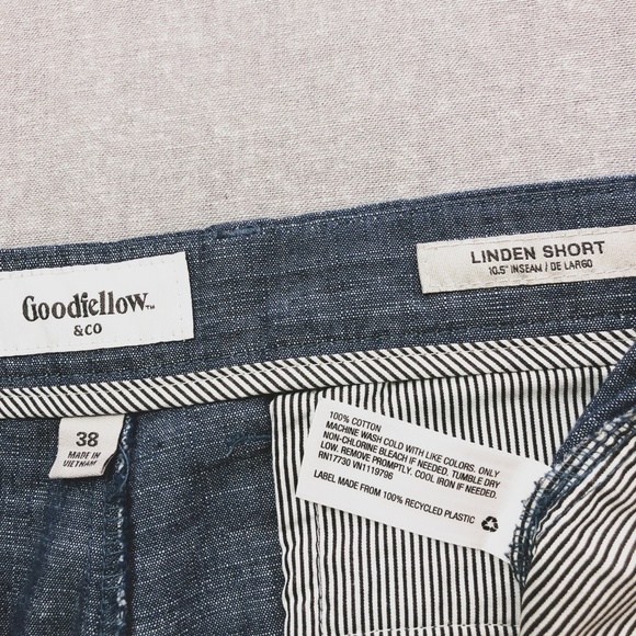 Geneva Blue Chambray Linden Flat Front Chino Short - Picture 7 of 8